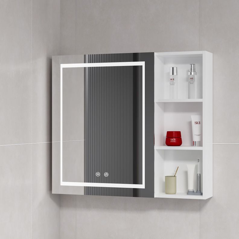 Mueble Botiquin Espejo LED Antiempañante Domsa MMR-70 Blanco - 68x80x14cm-1