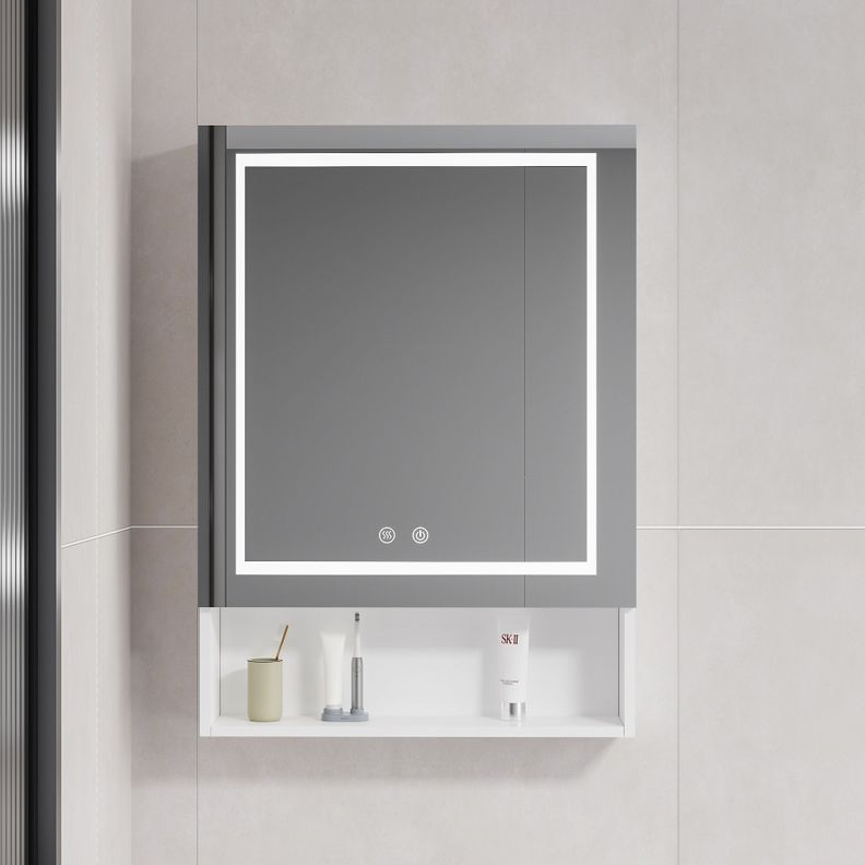 Mueble Botiquin Espejo LED Antiempañante Domsa MMR-50 Blanco - 48x80x14cm-0
