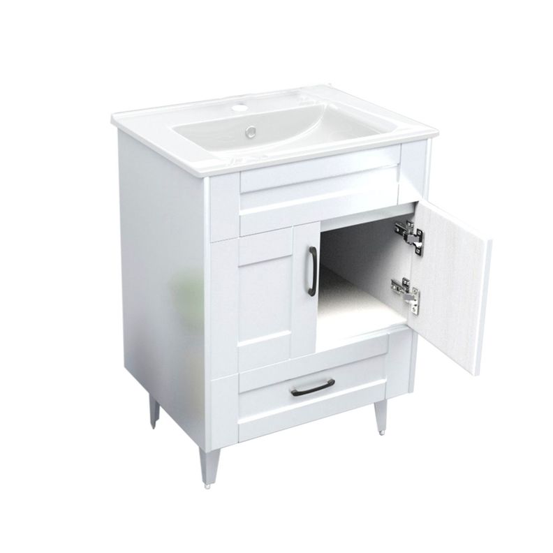 Kit Mueble Vanitorio Domsa Deluxe Blanco B60SK+P-60-2