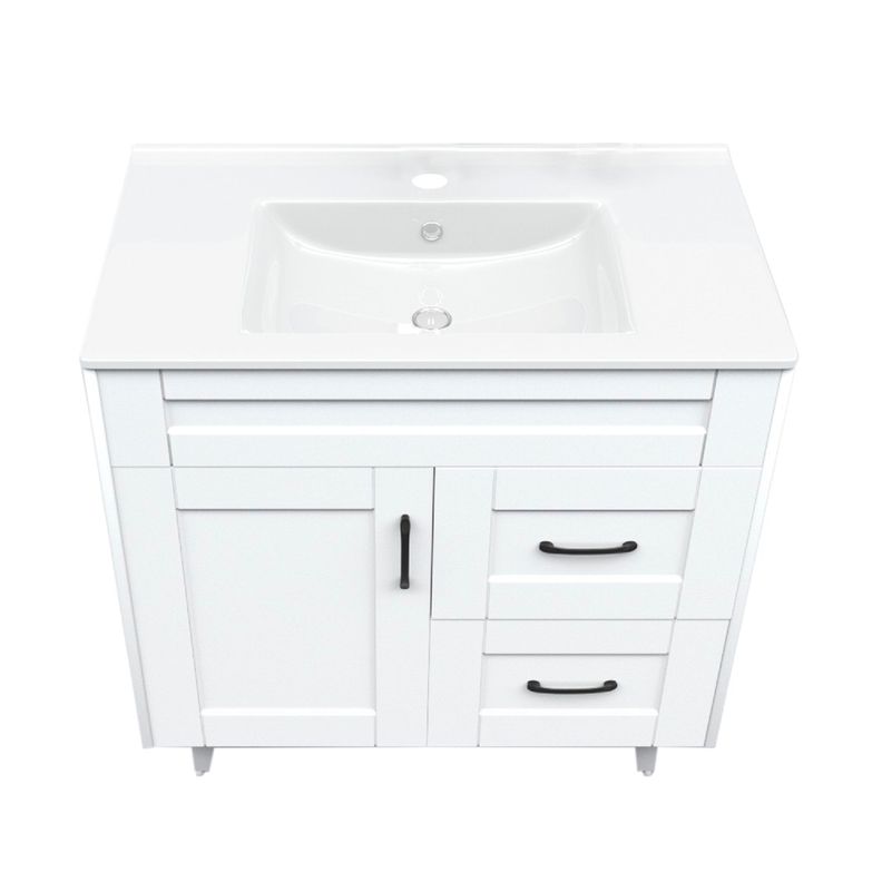 Kit Mueble Vanitorio Domsa Deluxe Blanco 80SK+P-80-1