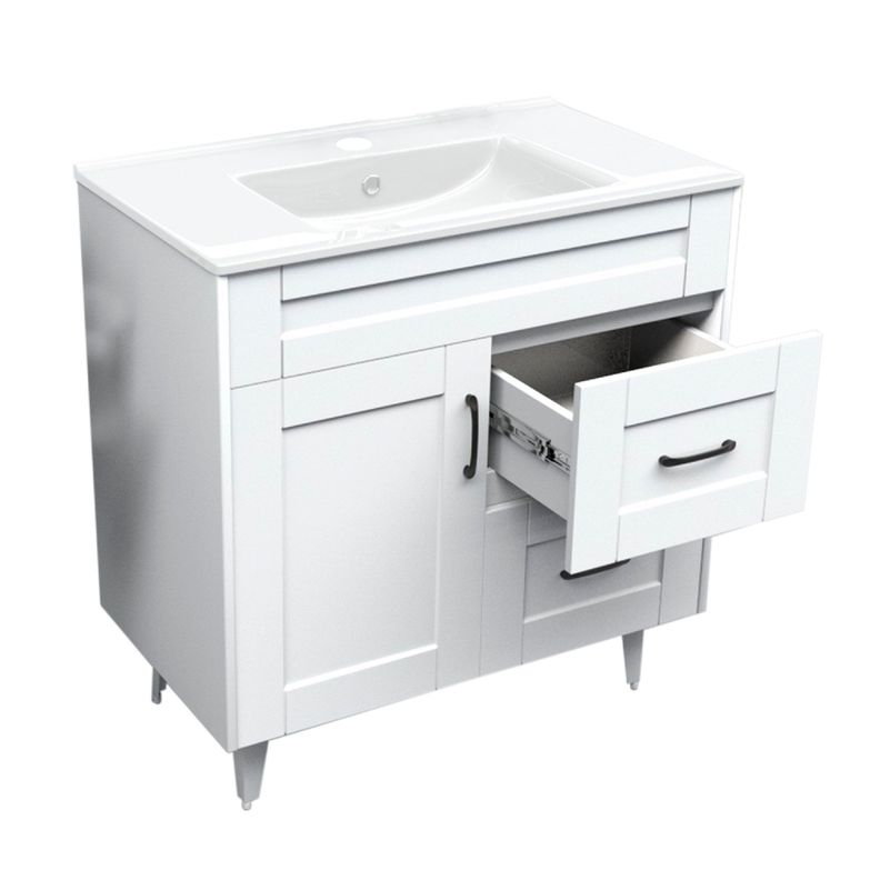 Kit Mueble Vanitorio Domsa Deluxe Blanco 80SK+P-80-3