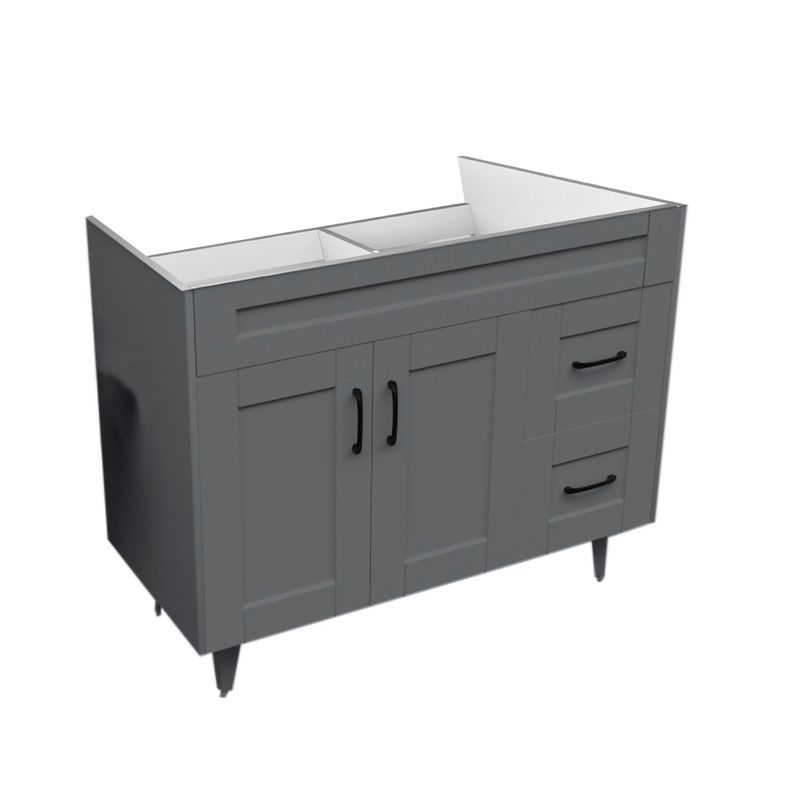 Mueble Vanitorio Domsa 100SK Gris (Sin Cubierta)-2