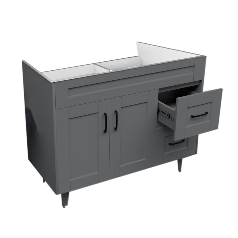 Mueble Vanitorio Domsa 100SK Gris (Sin Cubierta)-3
