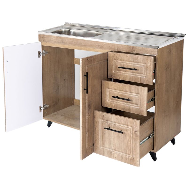 Kit Mueble Lavaplatos Domsa PVC100WD-2