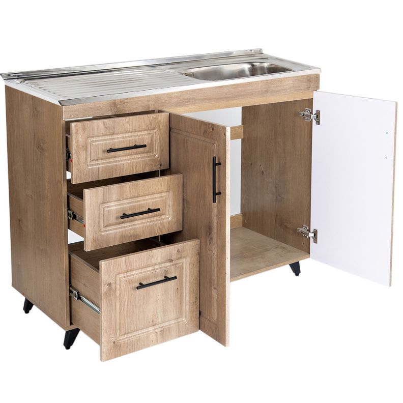 Kit Mueble Lavaplatos Domsa PVC100WI-2