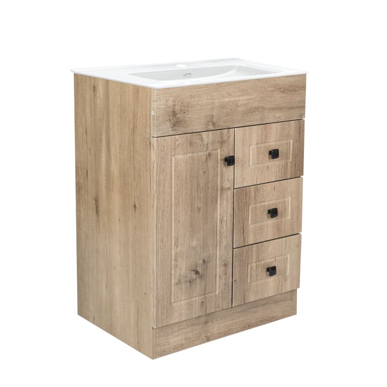 Kit Mueble Vanitorio Domsa Color Nogal B60PHN-WOOD+P-60-2