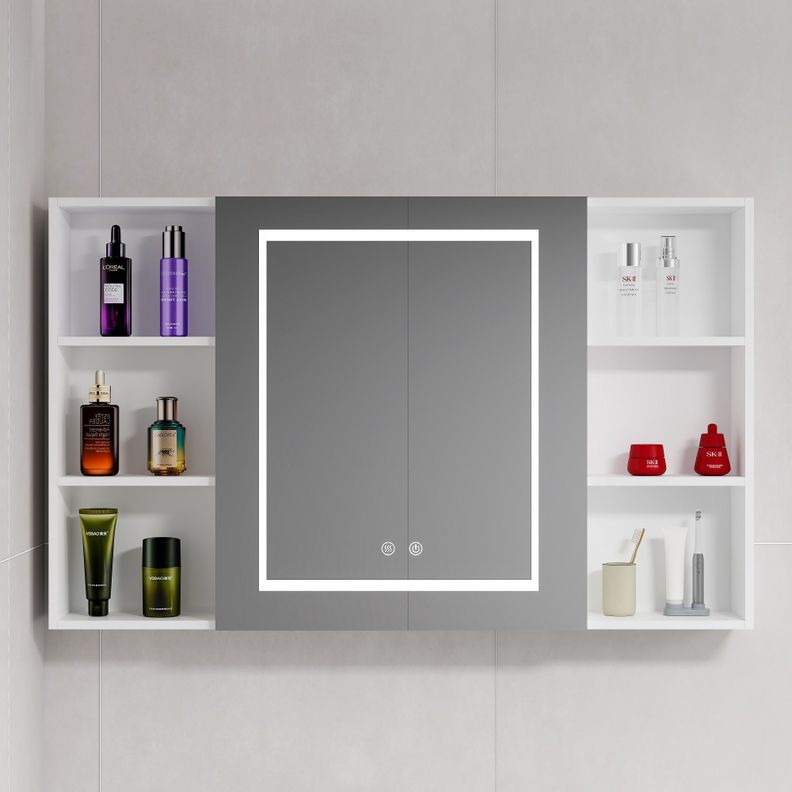 Mueble Botiquin Espejo LED Antiempañante Domsa MMR-100 Blanco - 98x80x14cm-0