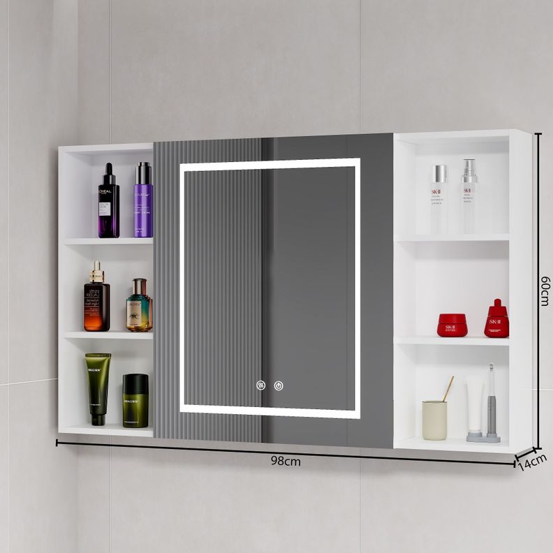 Mueble Botiquin Espejo LED Antiempañante Domsa MMR-100 Blanco - 98x80x14cm-3