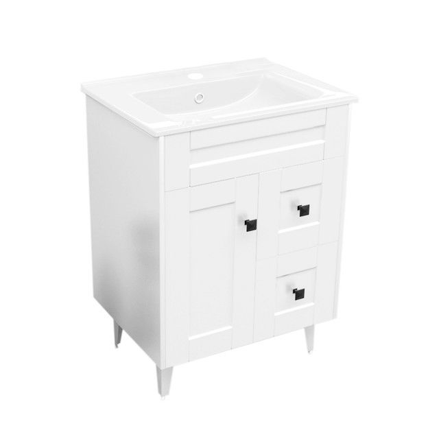 Kit Mueble Vanitorio Domsa Deluxe Blanco N60SK+P-60-2