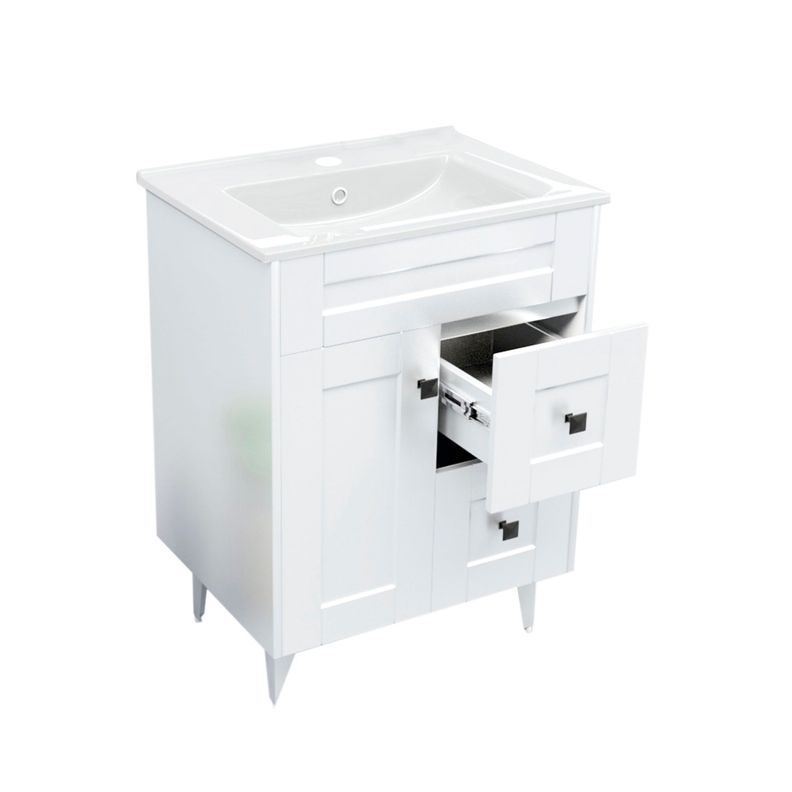 Kit Mueble Vanitorio Domsa Deluxe Blanco N60SK+P-60-3