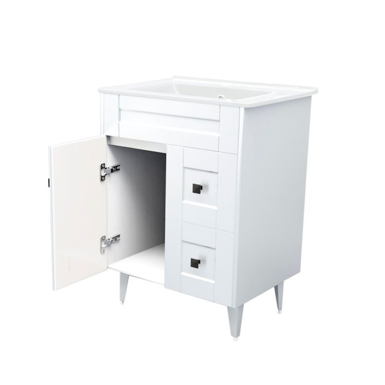 Kit Mueble Vanitorio Domsa Deluxe Blanco N60SK+P-60-4
