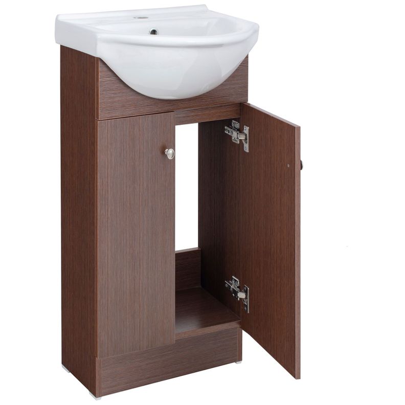 Kit Mueble Vanitorio Domsa Color Nogal MB40Z+40Z-2