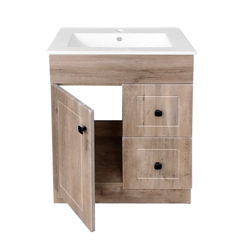 Kit Mueble Vanitorio Domsa Color Nogal BPA-60A+60C-1