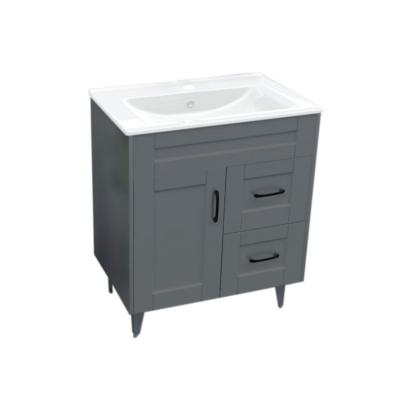 Kit Mueble Vanitorio Domsa Deluxe Gris 70SK+P-70-2
