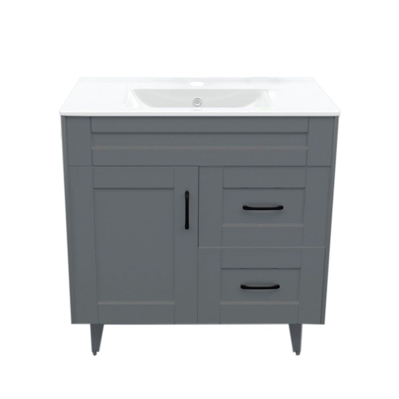Kit Mueble Vanitorio Domsa Deluxe Gris 80SK+P-80-0
