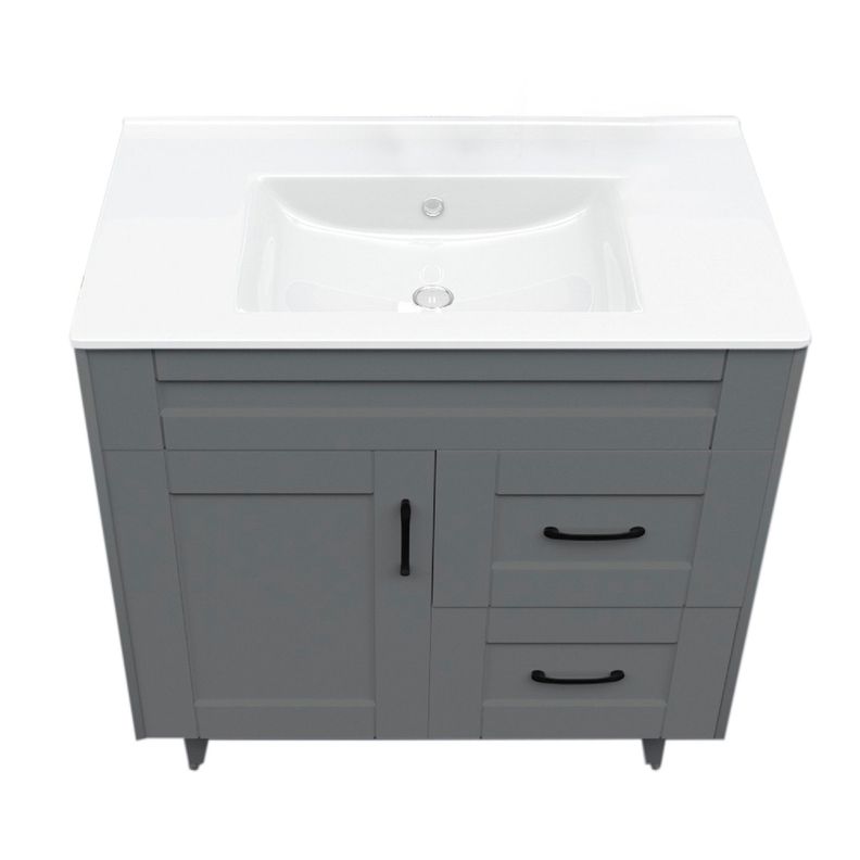 Kit Mueble Vanitorio Domsa Deluxe Gris 80SK+P-80-1