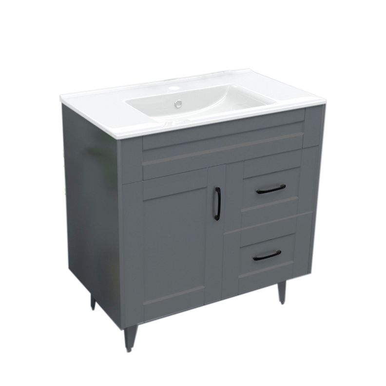 Kit Mueble Vanitorio Domsa Deluxe Gris 80SK+P-80-2