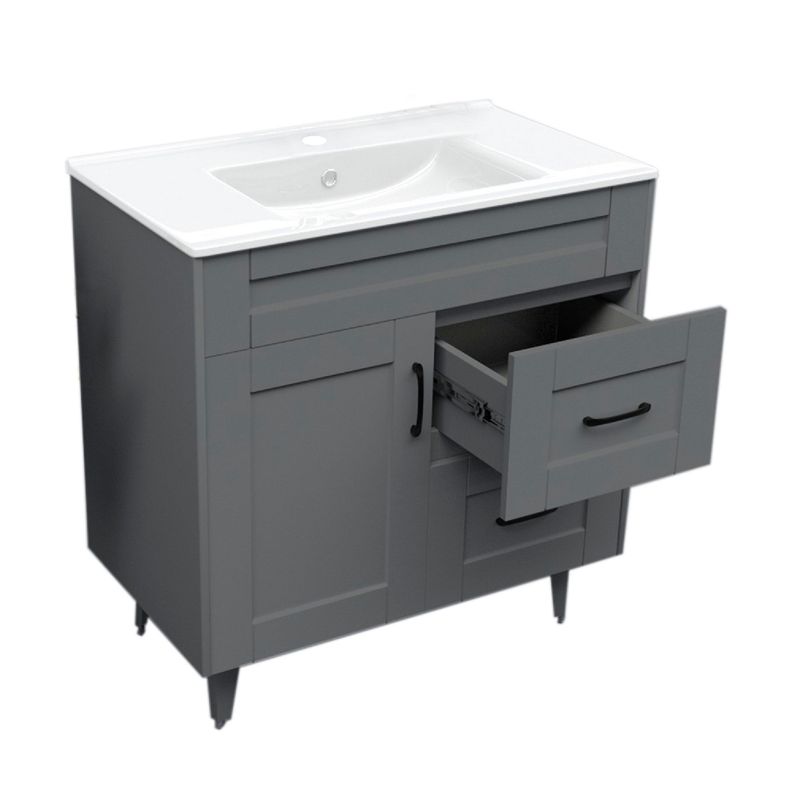Kit Mueble Vanitorio Domsa Deluxe Gris 80SK+P-80-3