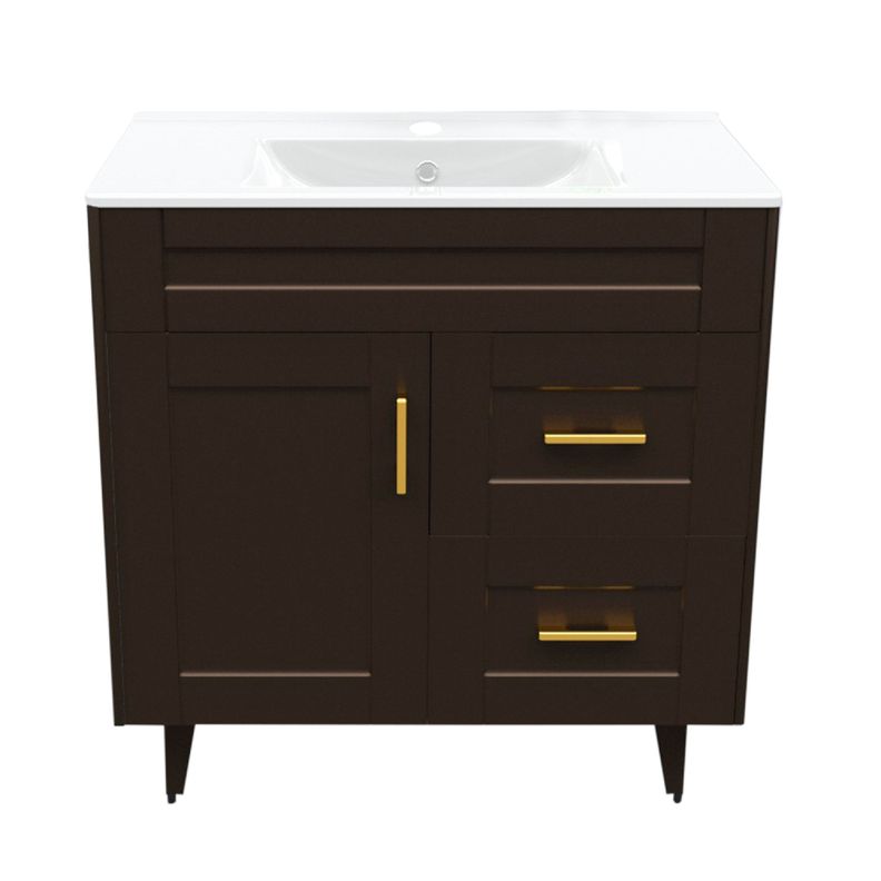 Kit Mueble Vanitorio Domsa Deluxe Café 80SK+P-80-0