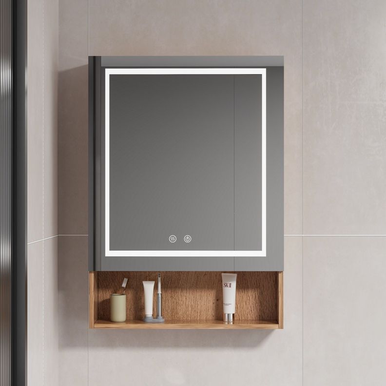 Mueble Botiquin Espejo LED Antiempañante Domsa MMR-50 Wood - 48x80x14cm-0