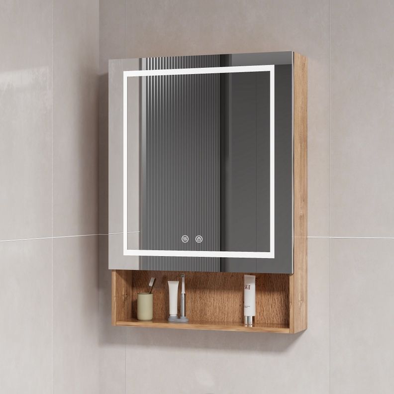 Mueble Botiquin Espejo LED Antiempañante Domsa MMR-50 Wood - 48x80x14cm-1