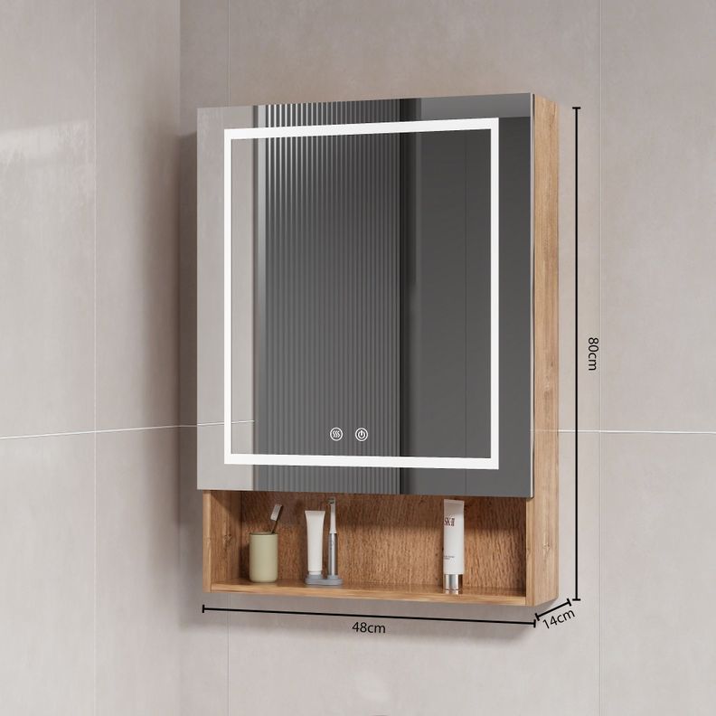 Mueble Botiquin Espejo LED Antiempañante Domsa MMR-50 Wood - 48x80x14cm-4
