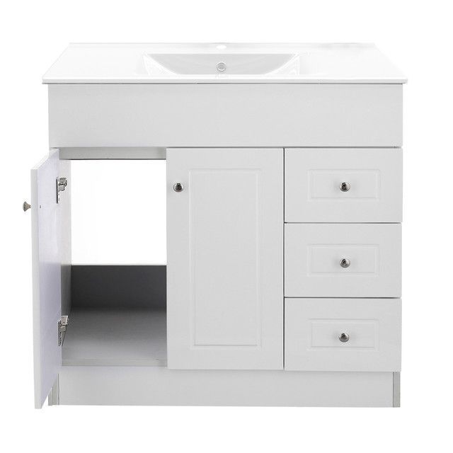 Kit Mueble Vanitorio Domsa Color Blanco B80PHD-B+P-80-1