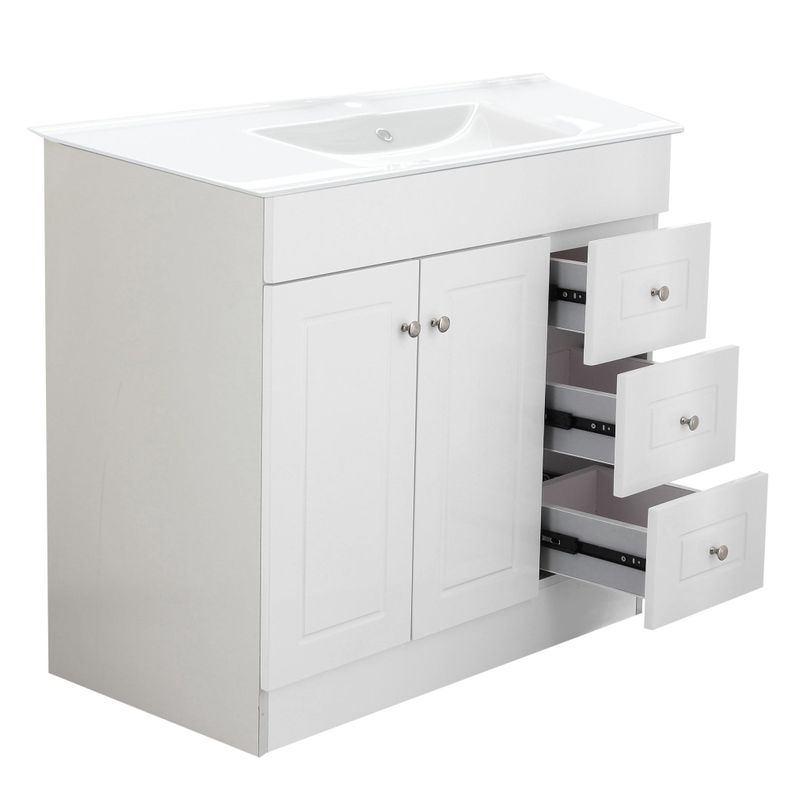 Kit Mueble Vanitorio Domsa Color Blanco B80PHD-B+P-80-3