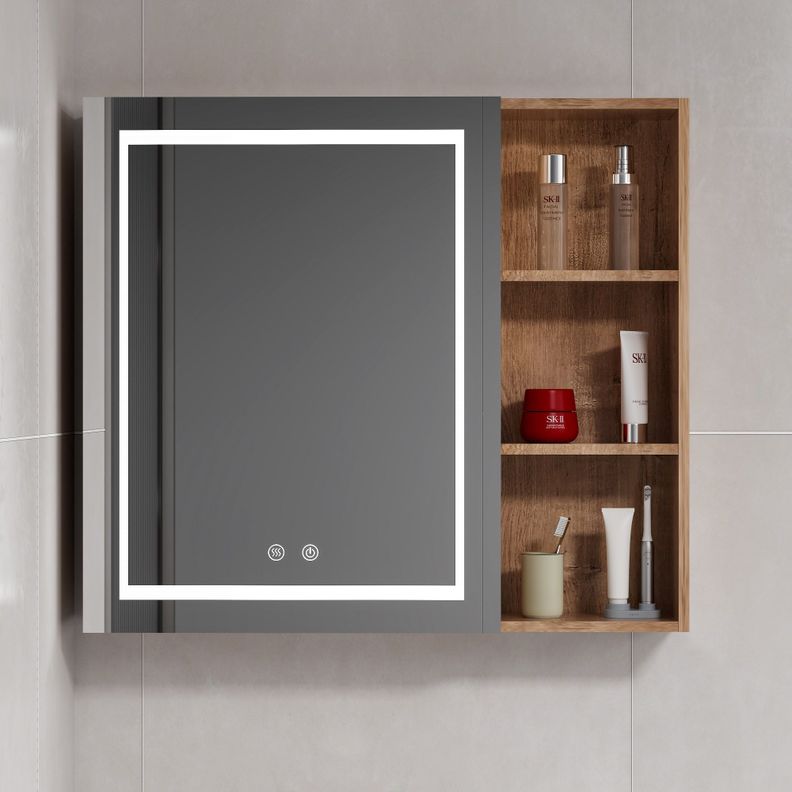 Mueble Botiquin Espejo LED Antiempañante Domsa MMR-70 Wood - 68x80x14cm-0