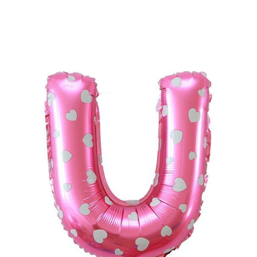Globo Letra U Rosa 16 Pulgadas-1