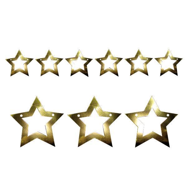 GUIRNALDA ESTRELLA 3M DOBLE DORADO METAL X1 UNI-0