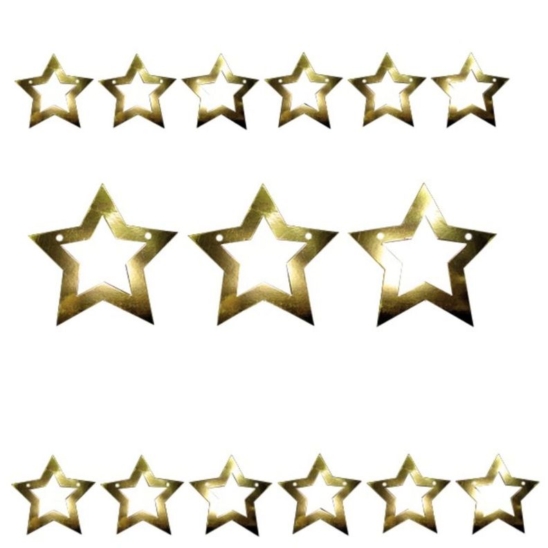 GUIRNALDA ESTRELLA 3M DOBLE DORADO METAL X1 UNI-1