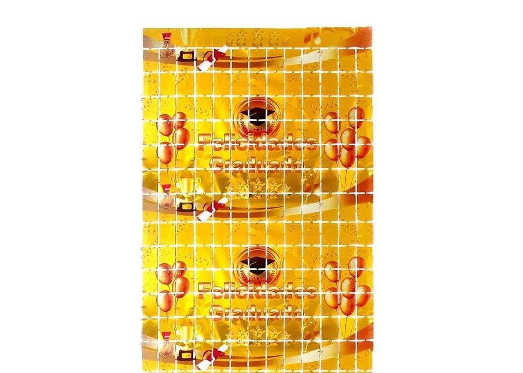 ADORNO MURAL METALICO GRADUACION DORADO 2X1 X1 UNI-1