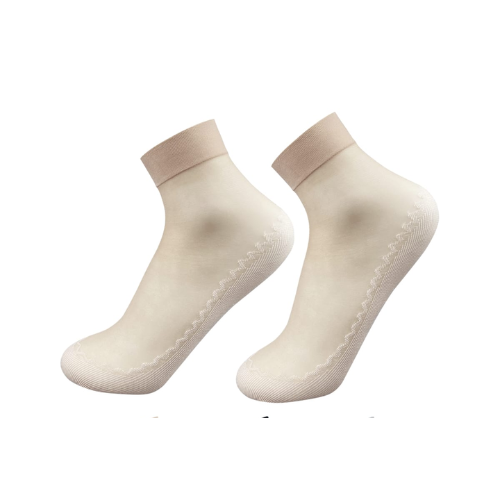 Calcetines Corte Medio Con Diseño En La Planta Color Liso 12 Unid-0