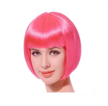 PELUCA CORTA FUCSIA-0
