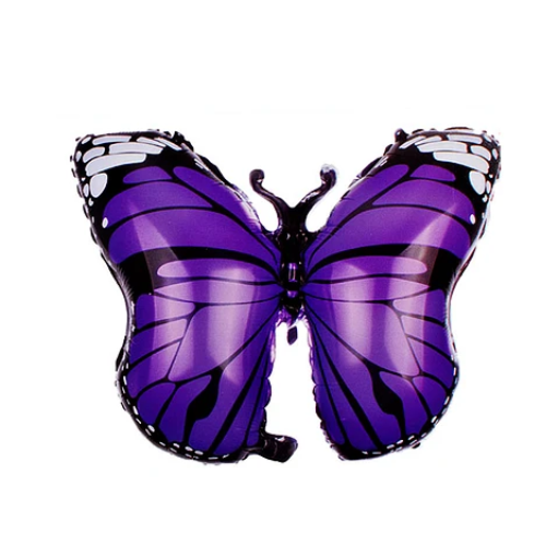 Globo Metálico Mariposa 55x72Cm Morado-0