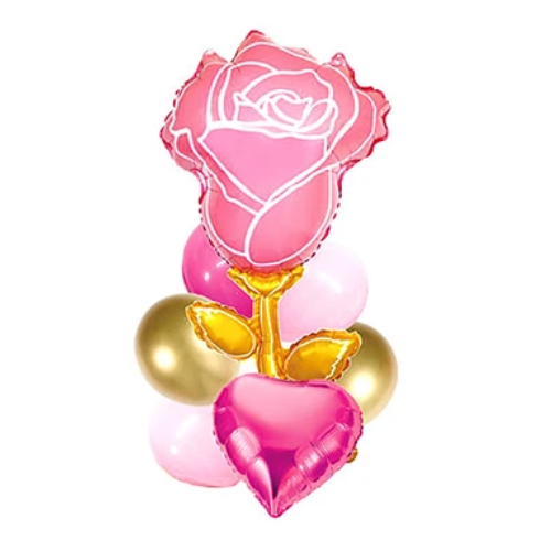 Set De Globos Color Rosa 7 pcs