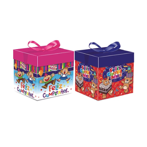 Caja De Regalo Plegable Cumpleaños 10cm Diseño Aleatorio-0