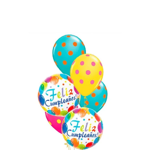 Set De Globos De Látex 6pcs Feliz Cumpleaños -1