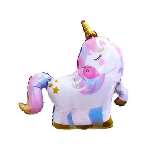Globo Metálico Unicornio 60x75Cm Blanco-0