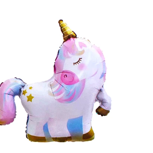 Globo Metálico Unicornio 60x75Cm Blanco-1