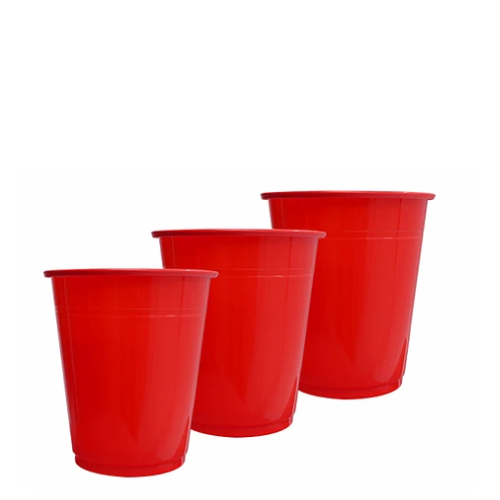 Vasos Plásticos 250ml 25pcs Rojo-1