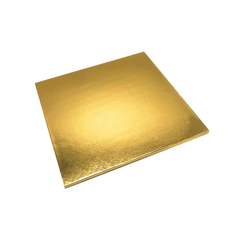 BASE TORTA CUADRADO 35 CM DORADO X1 UNI-1