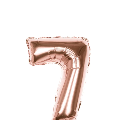 Globo Número 7 Oro Rosa 16 Pulgadas-1