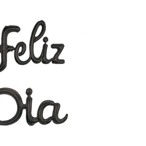 Set De Globos Metálicos Feliz Día Negro-1