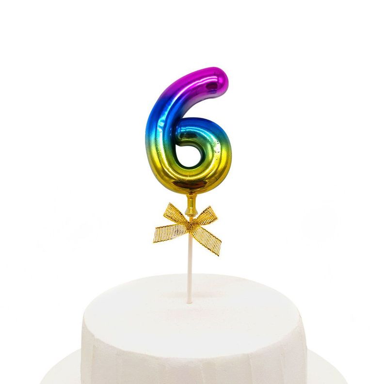 TOPPER TORTA NUMERAL MULTICOLOR #7-1