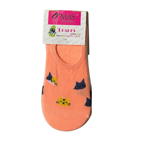 Calcetines De Mujer Invisible Estamapdo Gato 12 Unid-0