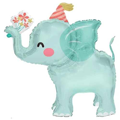 Globo Metalico Diseño Elefante 15x51x53Cm-0