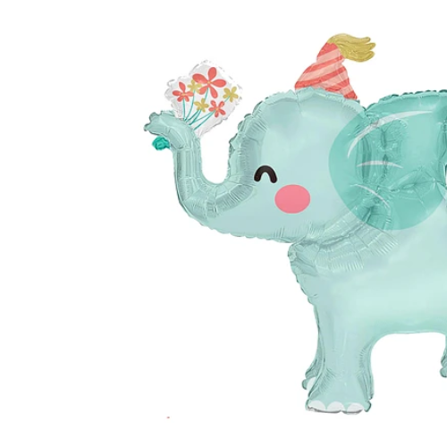 Globo Metalico Diseño Elefante 15x51x53Cm-1