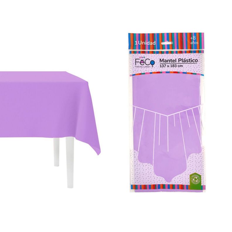 MANTEL REUTILIZABLE 137X183 CM LILA X1 UNI-1